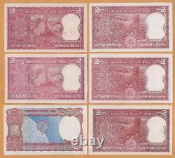 India Unc Complete Set Of 2 Rupees Banknotes Ever Issued 1949 1988 36pcs