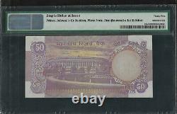 India issue (post british) Rs 50 plate note jhunjhunwalla 1st edition, pmg 35
