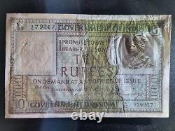 India p5b 10 Rupees from 1917 Indian Star VERY RARE repaired