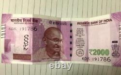 Indian Currency Of 2000 Rupees Note End With 786