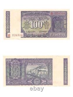 Indian Old 100 Rupee Note Currency (53 Years Old Note)New Fresh Note- Free Ship