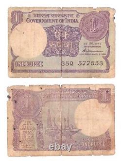 Indian Old 1 Rupee Note Currency (33 Years Old Note) New Fresh Note- Free Ship