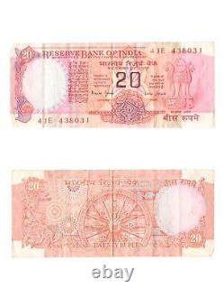 Indian Old 20 Rupee Note Currency (26 Years Old Note) New Fresh Note- Free Ship