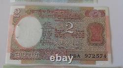 Indian Rupee Currency Paper Money Bank Note 1-2-5-10- set of 4 Crisp