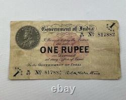 King George V 1 Rupee Bank Note N97 Series AC McWatten Very Well Used