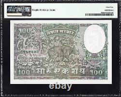 Nepal India 100 Mohru P7 1951 PMG64 Choice UNC Banknote Currency KING TRIBHUVANA