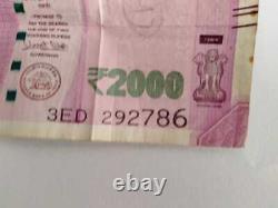 New Indian Currency Of 2000 Rupees Note End With Serial Number Holy 786