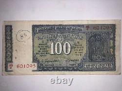 Old India 100 Rupees Bank Note Rare