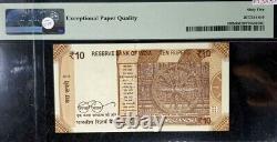 PMG GEM 65 EPQ INDIA 10 Rupees Note S/N-02N 888888 Solid #8's(+FREE1 note)#19323