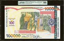 Philippines 100,000 Piso COMMEMORATIVE 1998 Pick-190a GEM UNC PMG 66 EPQ