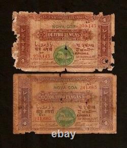 Portuguese India 4 Tangas P19a 1917 Indian Ship Type II Rare Money Bill Banknote