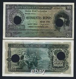 Portuguese India 500 RUPIAS P-40 1945 Ship RARE Sign PH Indian Currency NOTE