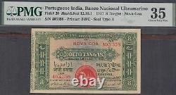 Portuguese India 8 Tangas Nova Goa Banknote P-20 ND 1917 PMG 35