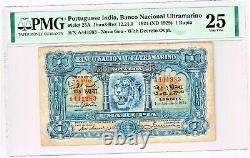 Portuguese India Nova Goa 1 Rupia 1.1.1924 (ND 1929)Pick 23A, PMG Very Fine 25