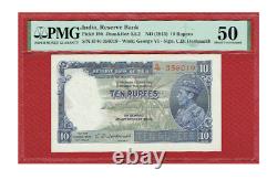 RESERVE BANK OF INDIA (1943) SIGN. C. D. DESHMUKH 10 RUPEES (P-19b) PMG AU 50