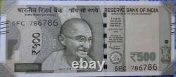 Rare Indian Currency 500 Rupee with 786 Number