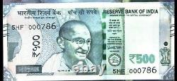 Rare Indian Currency 500 Rupee with 786 Number