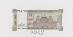 Rare Near Mint 786 Holy Number Unused 500 Rupees Bank Note India