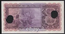 Rare Portugal India Banknote Cem Rupias 1945 P39 Unc