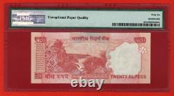 Rare Rs. 20 Super Duper Fancy Pmg 66 Epq Gem Unc 2013-14 India Gandhi