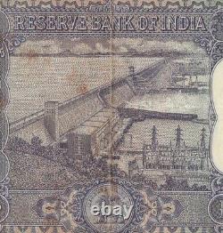 Rare antique Indian 100 Rupees banknote Big Size Hirakud Dam Paper note G5-28