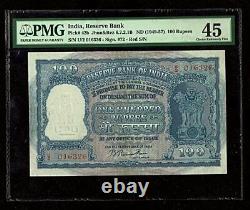 Republic India 100 Rupees 1949-57 Incorrect Hindi Kanpur P42b PMG-45