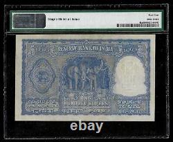 Republic India 100 Rupees 1950 FIRST ISSUE Only English P#41a PMG-64