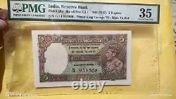 Republic India, 1959, five Rupees, george vi Issue, Signed by j. B taylor