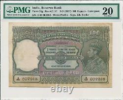 Reserve Bank India 100 Rupees ND(1937) Cawnpore PMG 20