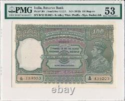 Reserve Bank India 100 Rupees ND(1943) Bombay PMG 53
