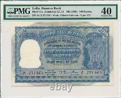 Reserve Bank India 100 Rupees ND(1950) Pick #41a PMG 40