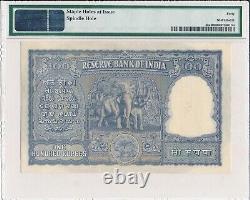 Reserve Bank India 100 Rupees ND(1951) Black S/N PMG 40