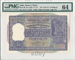 Reserve Bank India 100 Rupees ND(1962-67) PMG 64