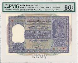 Reserve Bank India 100 Rupees ND(1962-67) PMG 66EPQ