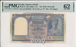 Reserve Bank India 10 Rupees ND(1943) PMG 62