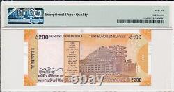 Reserve Bank India 200 Rupees 2019 Solid S/No 888888 Letter R PMG 66EPQ
