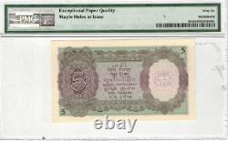 Reserve Bank of India 5 Rupees 1943 Pick 18b Wmk George VI PMG66 EPQ Gem UNC