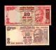 Rs 10/- & 20/- India Banknote SOLID Number 08H 888888 GEM UNC TWIN Issue UNIQUE