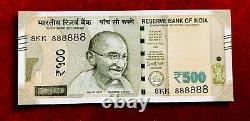 Rs 500/- India Banknote 8KK 888888 SUPER Serial Number GEM UNC UNIQUE