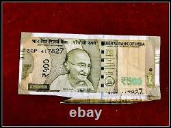 Rs 500/-India Banknote Misprint/Error EXTRA PAPER / CREASE LATEST ISSUE UNIQUE
