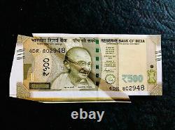 Rs 500/-India Banknote Misprint Error Massive Extra Paper Extended Unique