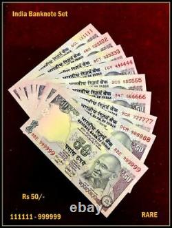 Rs 50/- TELESCOPE Solid 111111 999999 India Banknote UNIQUE RARE LTD