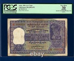 Semi Fancy Rs. 100 Pick 45 (1962-67) P. C. Bhattacharya Pcgs 30 India