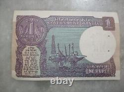Special India 1 Rupees Bank Note Rs 1 circulated old Indian Currency qty 1