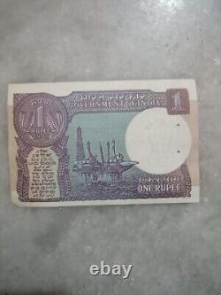 Special India 1 Rupees Bank Note Rs 1 circulated old Indian Currency qty 1