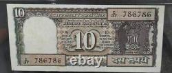 Ten rupees 786786 r. N malhota black unc condition