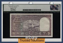 Tt Pk 38 Nd (1949-57) India 10 Rupees Scarce Banknote Lcg 66 Ppq Gem None Finer