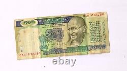 Very rare antique Indian Currency Note With Holy No. 786 Rs. 500 slightly used