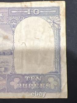 Vintage 10 Indian Rupee Bill