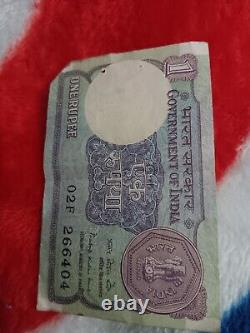 Vintage India Special 1 Rupee Bank Note 07a 477853 Sign By S. Venkitaramanan 1986